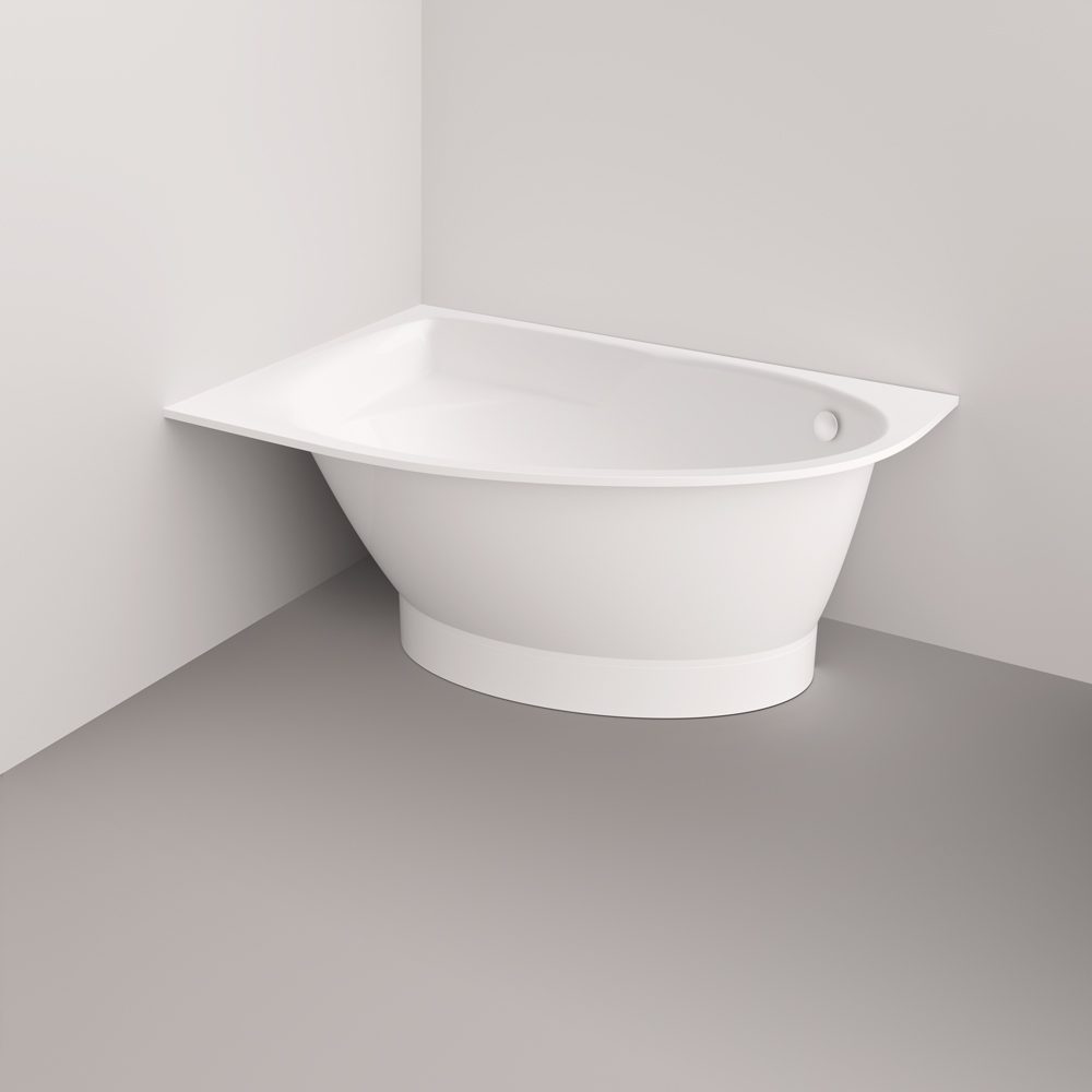 Eckbadewanne PAA TRE 170 D 170x100 cm, rechts, Mineralguss – 7