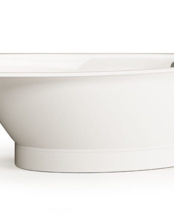 PAA TRE 170 D Eckbadewanne aus Mineralguss 170x100 cm, rechts, glänzend