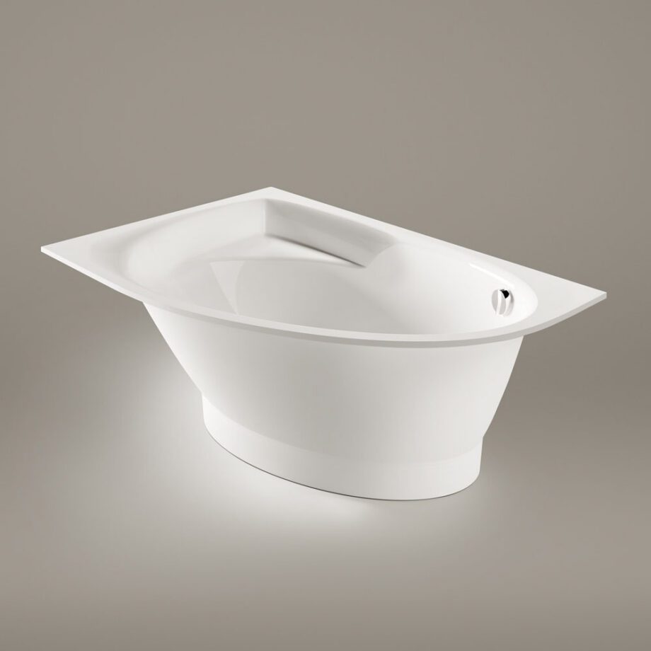 Nurgavann PAA TRE 170 D 170×100 cm, parempoolne, läikiv kivimass 5 Eckbadewanne PAA TRE 170 D 170x100 cm, rechts, Mineralguss – 5