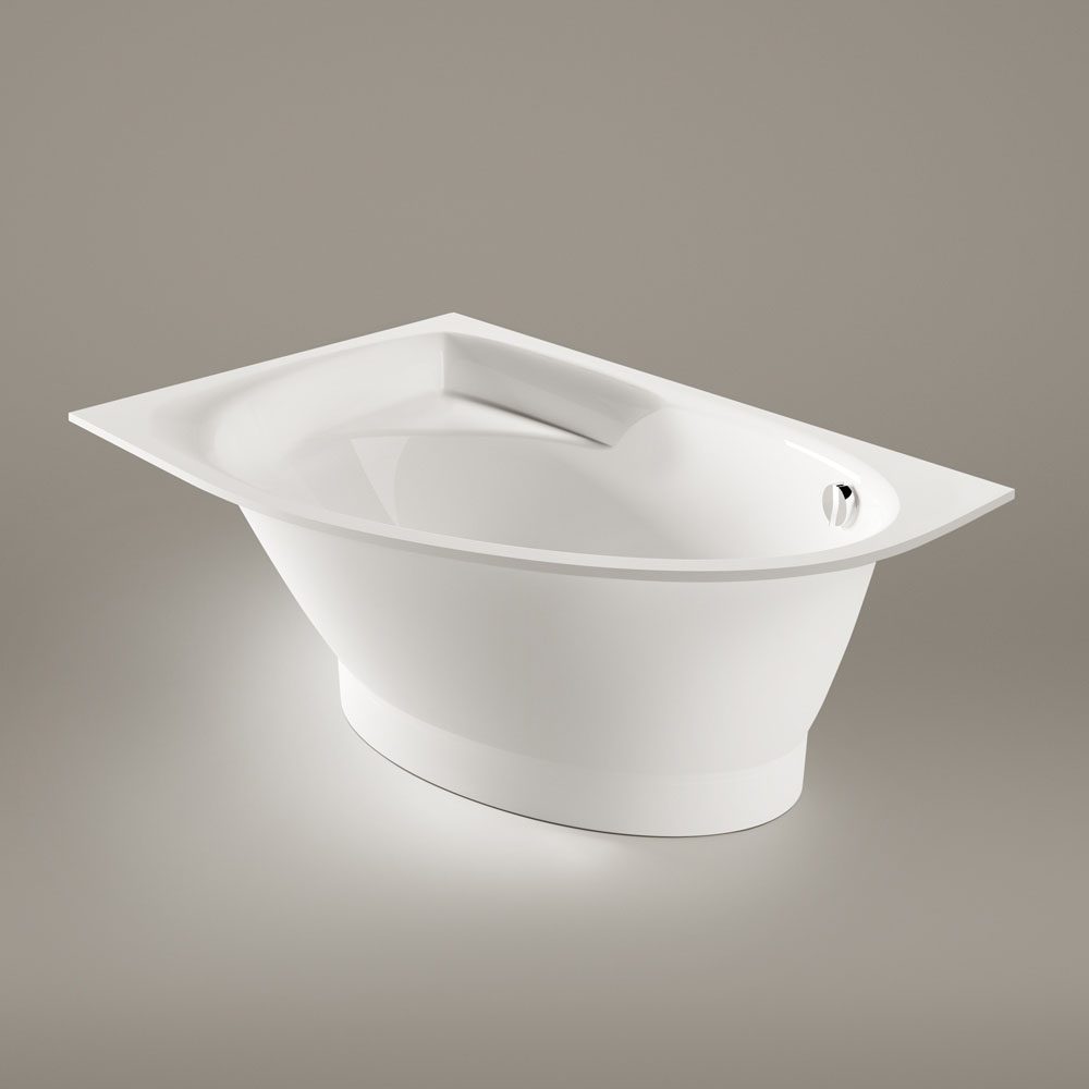 Eckbadewanne PAA TRE 170 D 170x100 cm, rechts, Mineralguss – 5