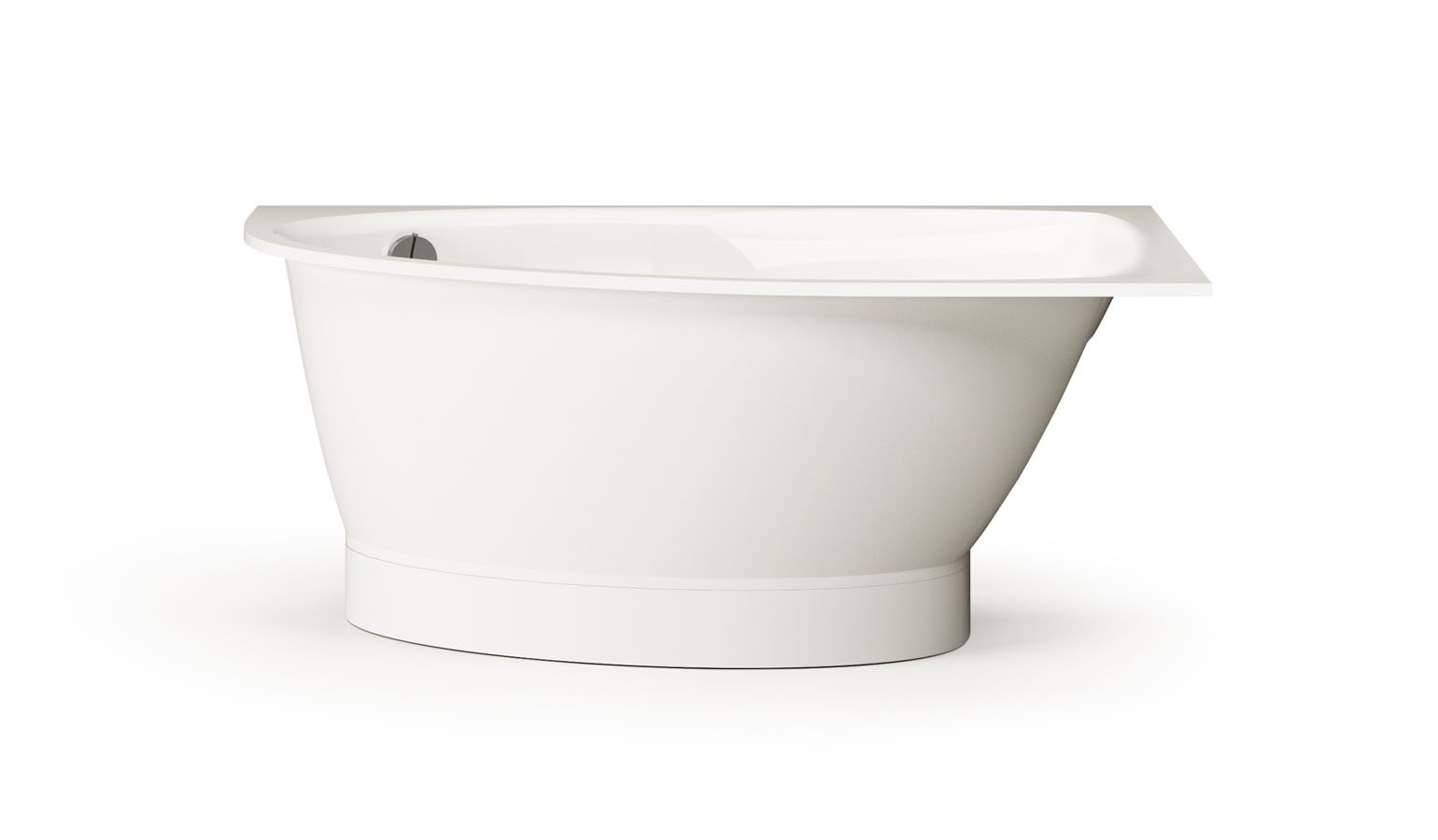 Eckbadewanne PAA TRE 150 A 150x100 cm, links, Mineralguss