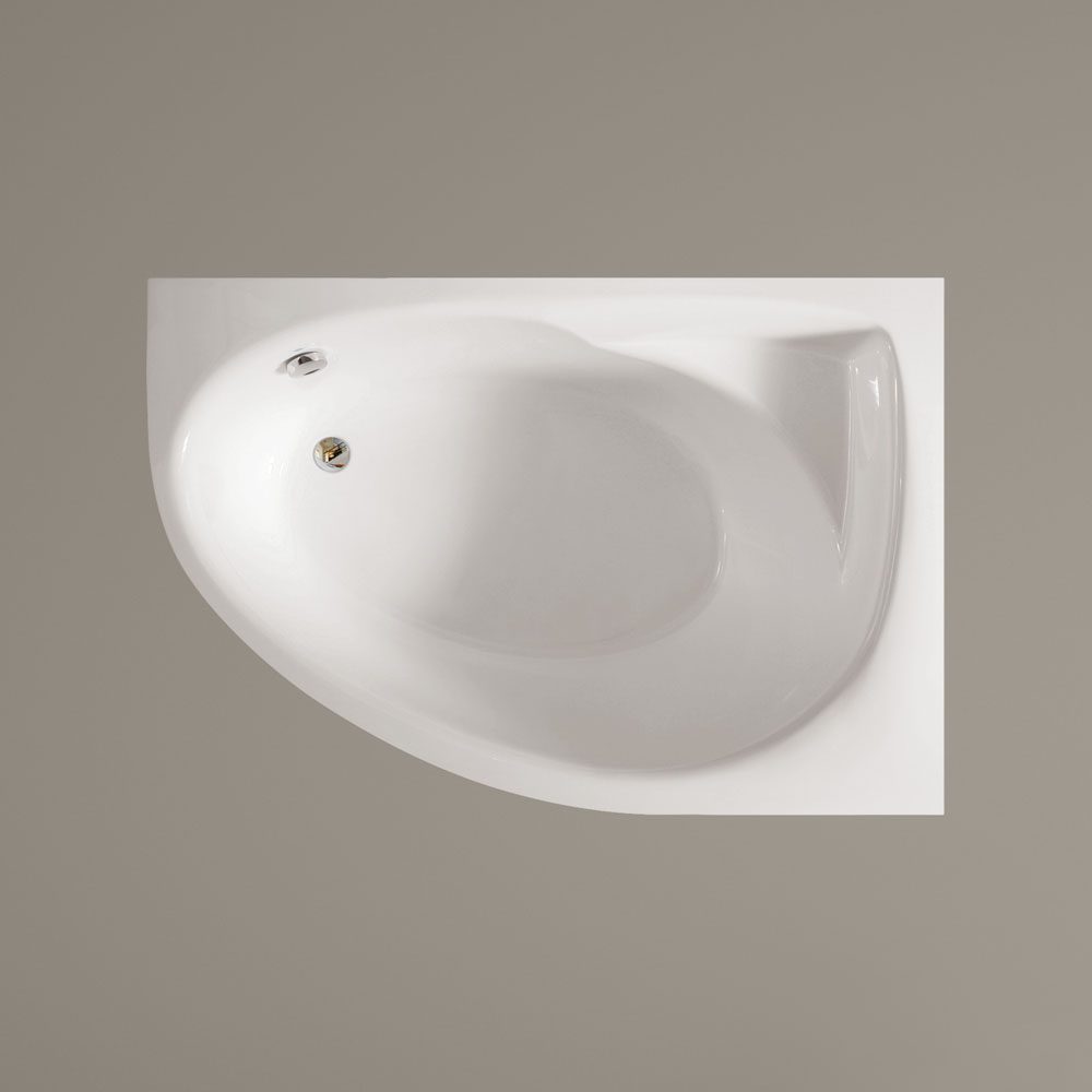 Eckbadewanne PAA TRE 150 A 150x100 cm, links, Mineralguss – 4