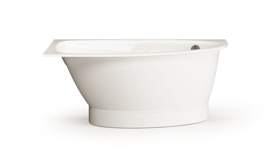 Nurgavann PAA TRE 150 D 150×100 cm, parempoolne, läikiv kivimass Eckbadewanne PAA TRE 150 D 150x100 cm, rechts, Mineralguss