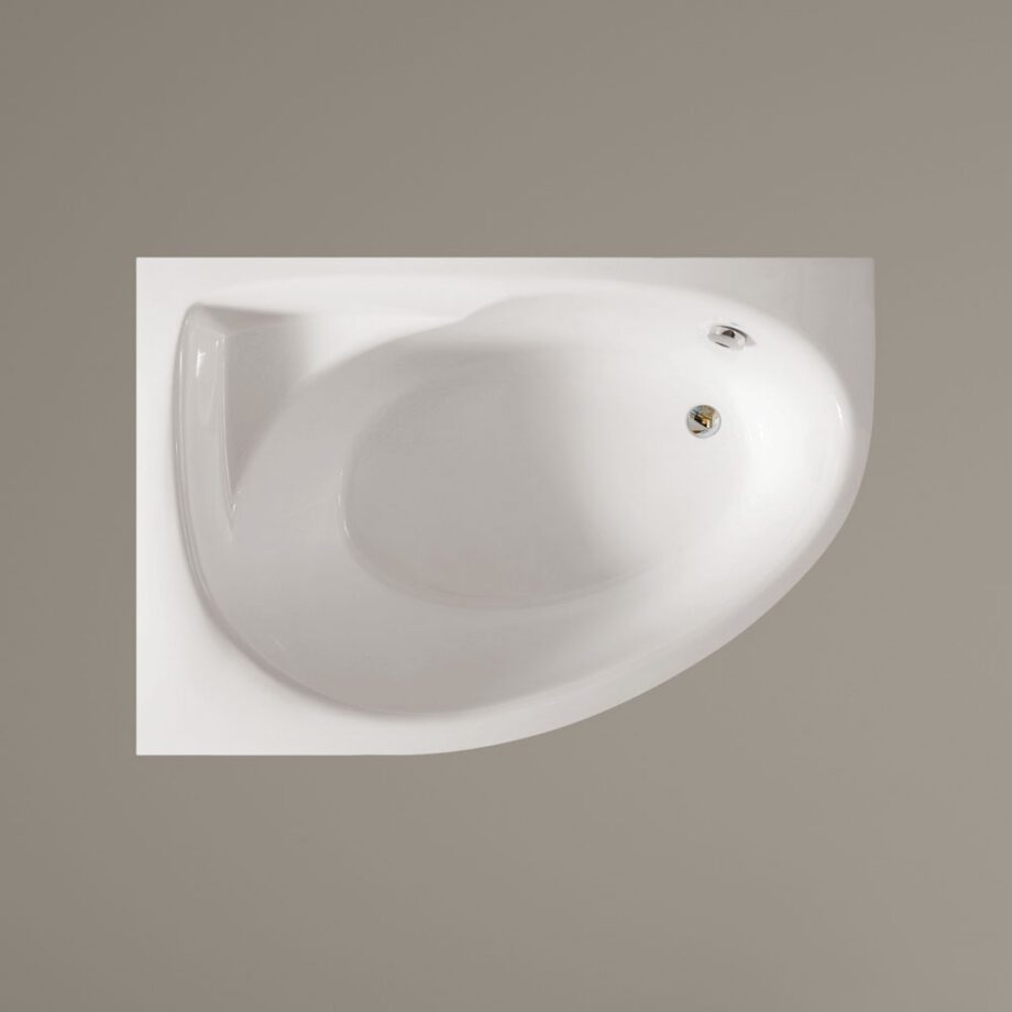 Nurgavann PAA TRE 150 D 150×100 cm, parempoolne, läikiv kivimass 5 Eckbadewanne PAA TRE 150 D 150x100 cm, rechts, Mineralguss – 5