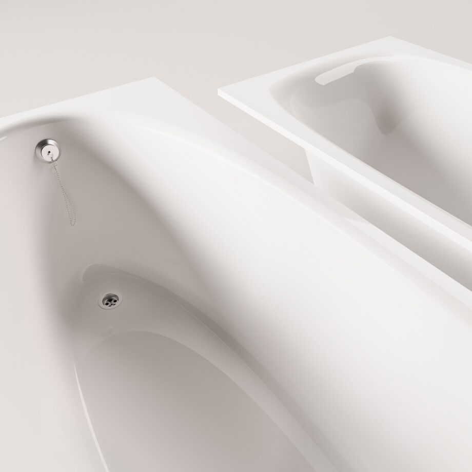 Sisseehitatav kivivann PAA UNO 150 150×75 cm, läikiv kivimass 6 Einbau-Badewanne PAA UNO 150 150x75 cm, Mineralguss – 6