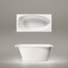 Sisseehitatav kivivann PAA UNO 150 150×75 cm, läikiv kivimass 3 Einbau-Badewanne PAA UNO 150 150x75 cm, Mineralguss – 3