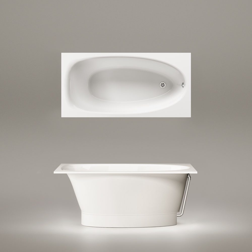 Einbau-Badewanne PAA UNO 150 150x75 cm, Mineralguss – 3