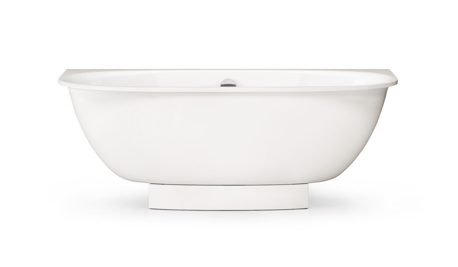 PAA VERSO AD Einbau-Badewanne aus Mineralguss 170x75 cm, abgerundete Ecken A und D, glänzend