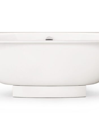 PAA VERSO D Einbau-Badewanne aus Mineralguss 170x75 cm, abgerundete Ecke D, glänzend