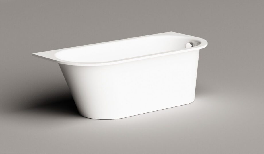 Sisseehitatav kivivann PAA VARIO L AD 166×75 cm, ümarad nurgad A ja D, läikiv kivimass 10 PAA VARIO L AD Einbau-Badewanne aus Mineralguss 166x75 cm, abgerundete Ecken A und D, glänzend – 10