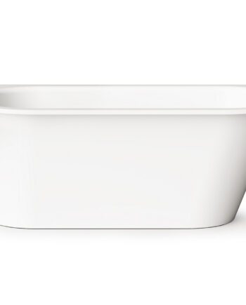 PAA VARIO L BC Einbau-Badewanne aus Mineralguss 166x75 cm, abgerundete Ecken B und C, glänzend