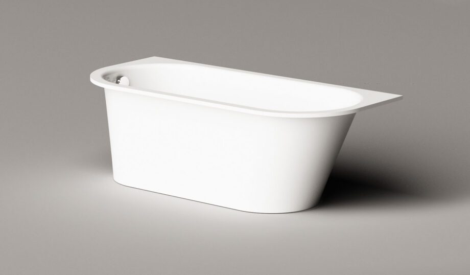 Sisseehitatav kivivann PAA VARIO L BC 166×75 cm, ümarad nurgad B ja C, läikiv kivimass 10 Einbau-Badewanne PAA VARIO L BC 166x75 cm, Mineralguss – 10