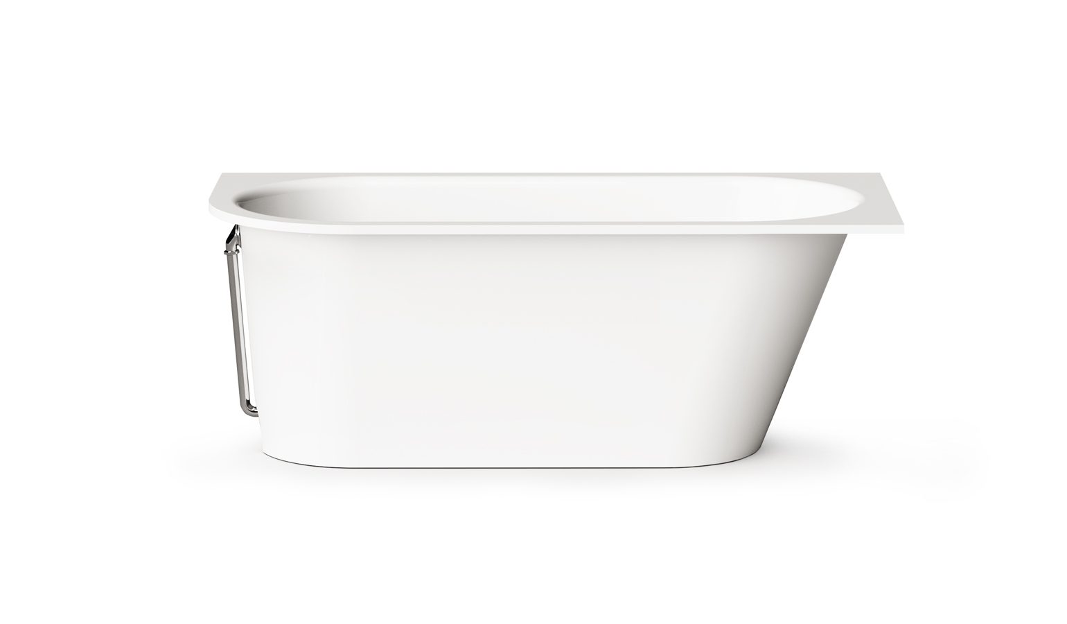 PAA VARIO L C Einbau-Badewanne aus Mineralguss 168x75 cm, abgerundete Ecke C, glänzend