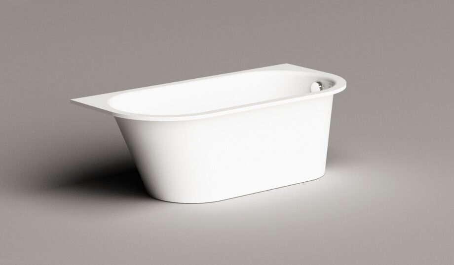 Sisseehitatav kivivann PAA VARIO M AD 156×75 cm, ümarad nurgad A ja D, läikiv kivimass 10 Einbau-Badewanne PAA VARIO M AD 156x75 cm, Mineralguss – 10