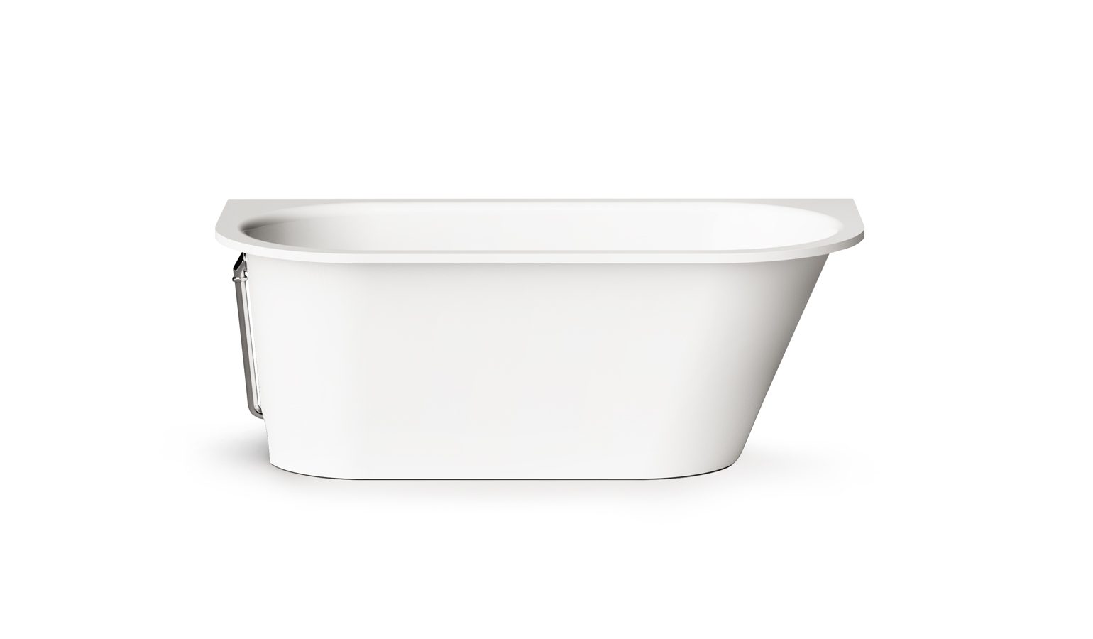 PAA VARIO M BC Einbau-Badewanne aus Mineralguss 156x75 cm, abgerundete Ecken B und C, glänzend