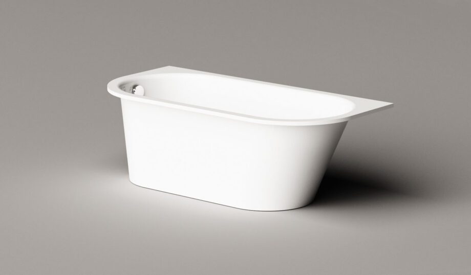 Sisseehitatav kivivann PAA VARIO M BC 156×75 cm, ümarad nurgad B ja C, läikiv kivimass 10 PAA VARIO M BC Einbau-Badewanne aus Mineralguss 156x75 cm, abgerundete Ecken B und C, glänzend – 10