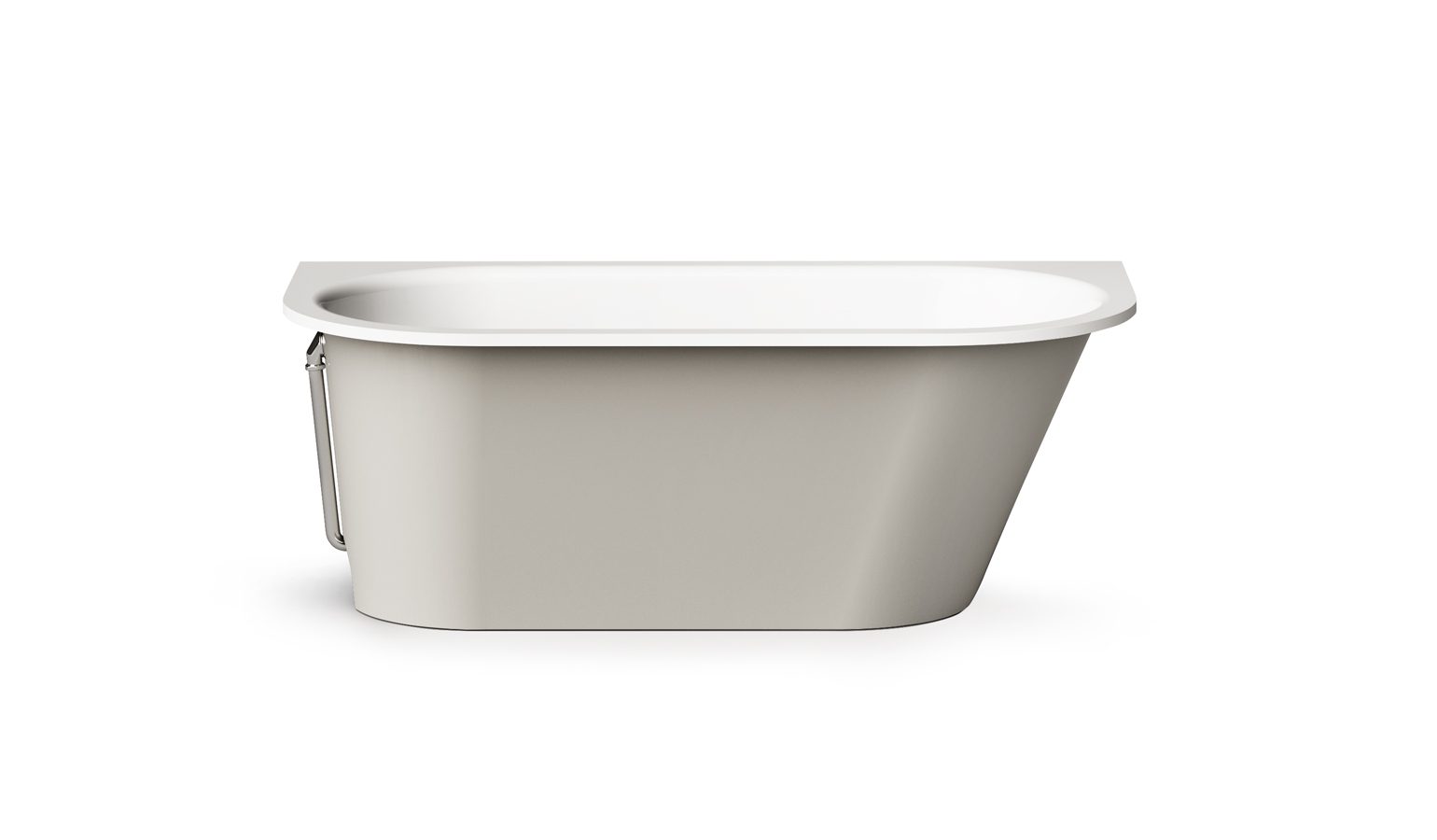 PAA VARIO M BC Einbau-Badewanne aus Mineralguss 156x75 cm, abgerundete Ecken B und C, glänzend – 5