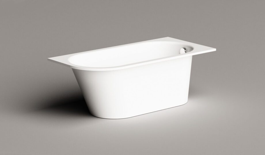 Sisseehitatav kivivann PAA VARIO M A 158×75 cm, ümar nurk A, läikiv kivimass 10 Einbau-Badewanne PAA VARIO M A 158x75 cm, Mineralguss – 10
