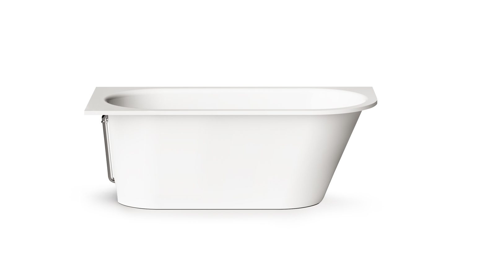 PAA VARIO L B Einbau-Badewanne aus Mineralguss 168x75 cm, abgerundete Ecke B, glänzend