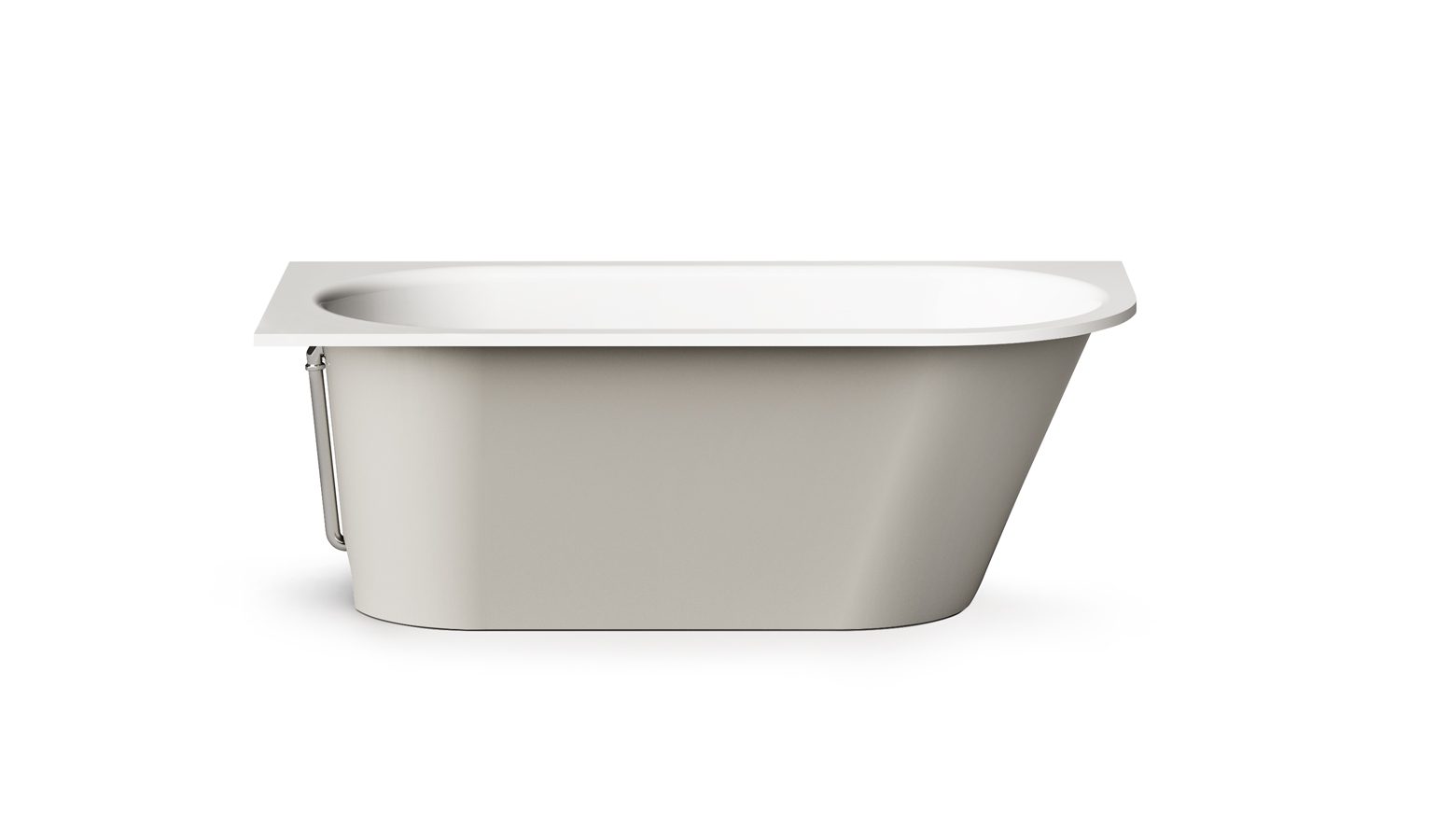 PAA VARIO L B Einbau-Badewanne aus Mineralguss 168x75 cm, abgerundete Ecke B, glänzend – 5