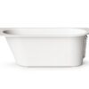 Sisseehitatav kivivann PAA VARIO M D 158×75 cm, ümar nurk D, läikiv kivimass PAA VARIO L D Einbau-Badewanne aus Mineralguss 168x75 cm, abgerundete Ecke D, glänzend