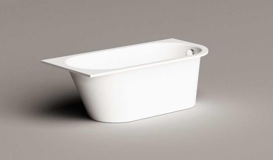Sisseehitatav kivivann PAA VARIO M D 158×75 cm, ümar nurk D, läikiv kivimass 10 PAA VARIO L D Einbau-Badewanne aus Mineralguss 168x75 cm, abgerundete Ecke D, glänzend – 10