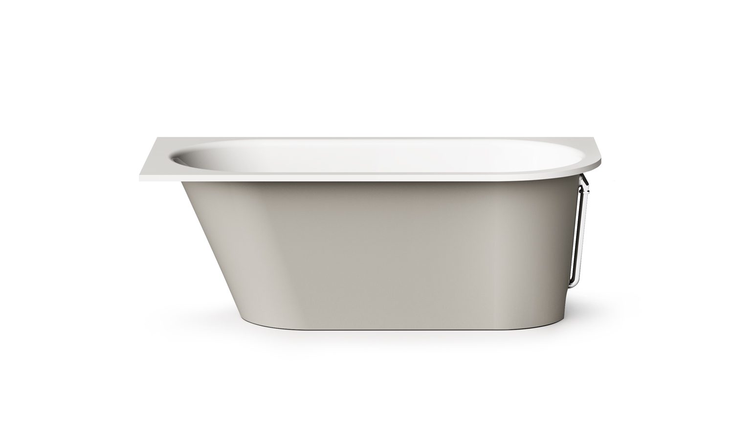 PAA VARIO L D Einbau-Badewanne aus Mineralguss 168x75 cm, abgerundete Ecke D, glänzend – 5
