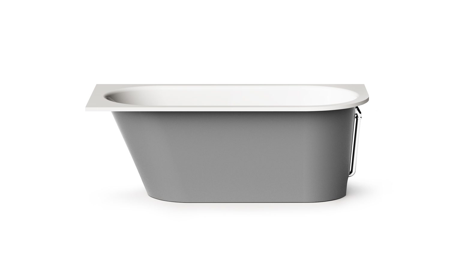 PAA VARIO L D Einbau-Badewanne aus Mineralguss 168x75 cm, abgerundete Ecke D, glänzend – 7