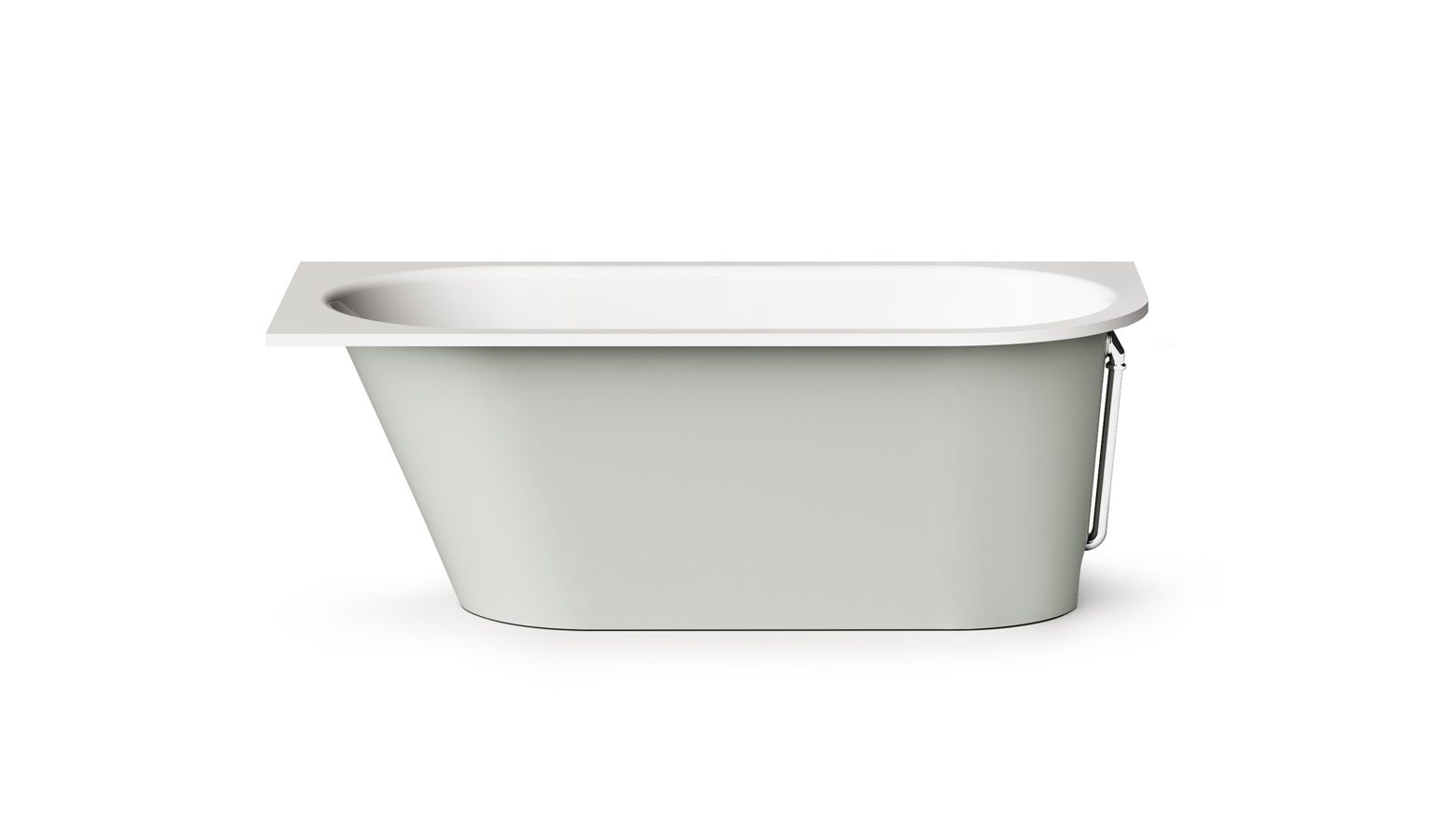 PAA VARIO L D Einbau-Badewanne aus Mineralguss 168x75 cm, abgerundete Ecke D, glänzend – 6