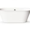 Eraldiseisev kivivann PAA VARIO XL ABCD 175×80 cm, kõik nurgad ümarad, läikiv kivimass PAA VARIO XL ABCD freistehende Badewanne aus Mineralguss 175x80 cm, alle Ecken abgerundet, glänzend