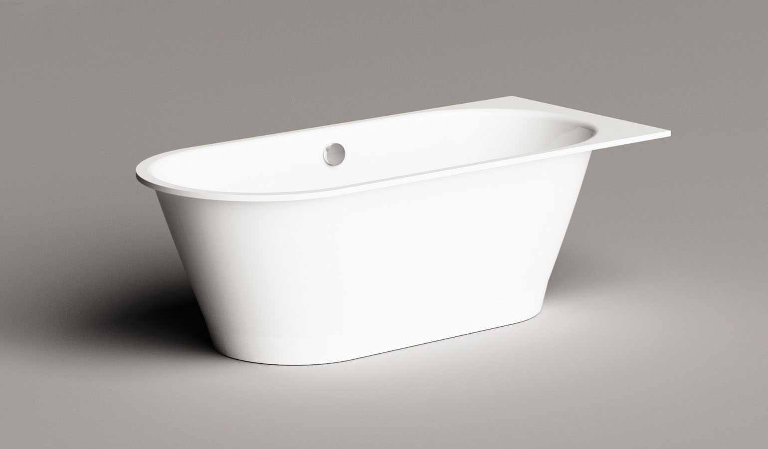 PAA VARIO XL AB Einbau-Badewanne aus Mineralguss 180x80 cm, abgerundete Ecken A und B, glänzend – 10