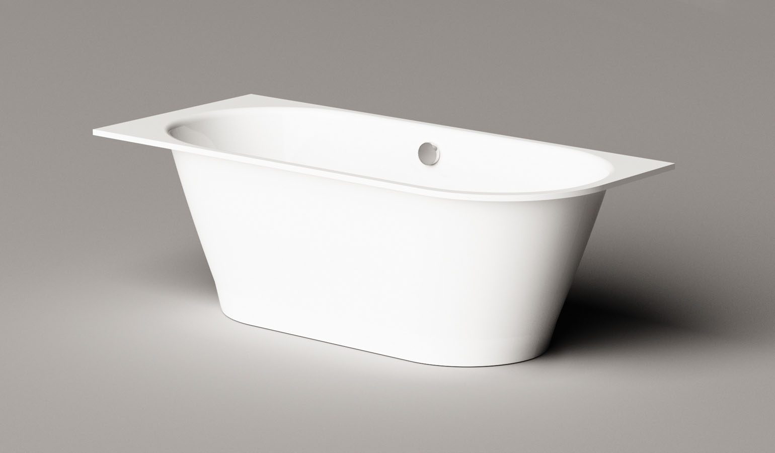 PAA VARIO XL D Einbau-Badewanne aus Mineralguss 180x80 cm, abgerundete Ecke D, glänzend – 10