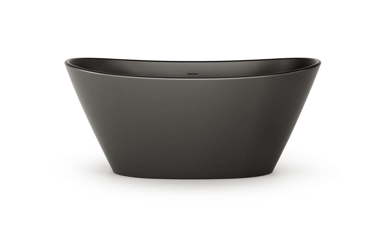 Freistehende Badewanne PAA AMORE 160x85 cm, Graphite schwarz
