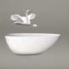 Eraldiseisev kivivann PAA BELLA OVO 170×80 cm, matt Silkstone 9 PAA BELLA OVO freistehende Badewanne aus Silkstone 170x80 cm, matt – 9