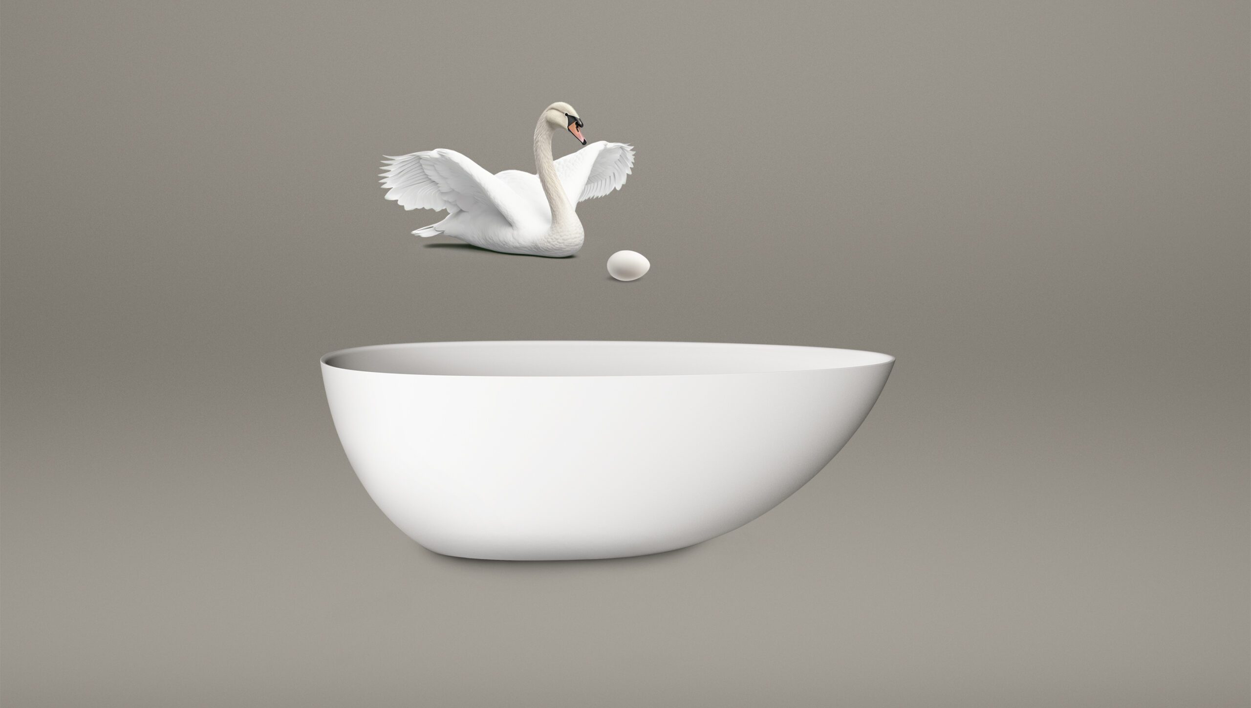 PAA BELLA OVO freistehende Badewanne aus Silkstone 170x80 cm, matt – 9