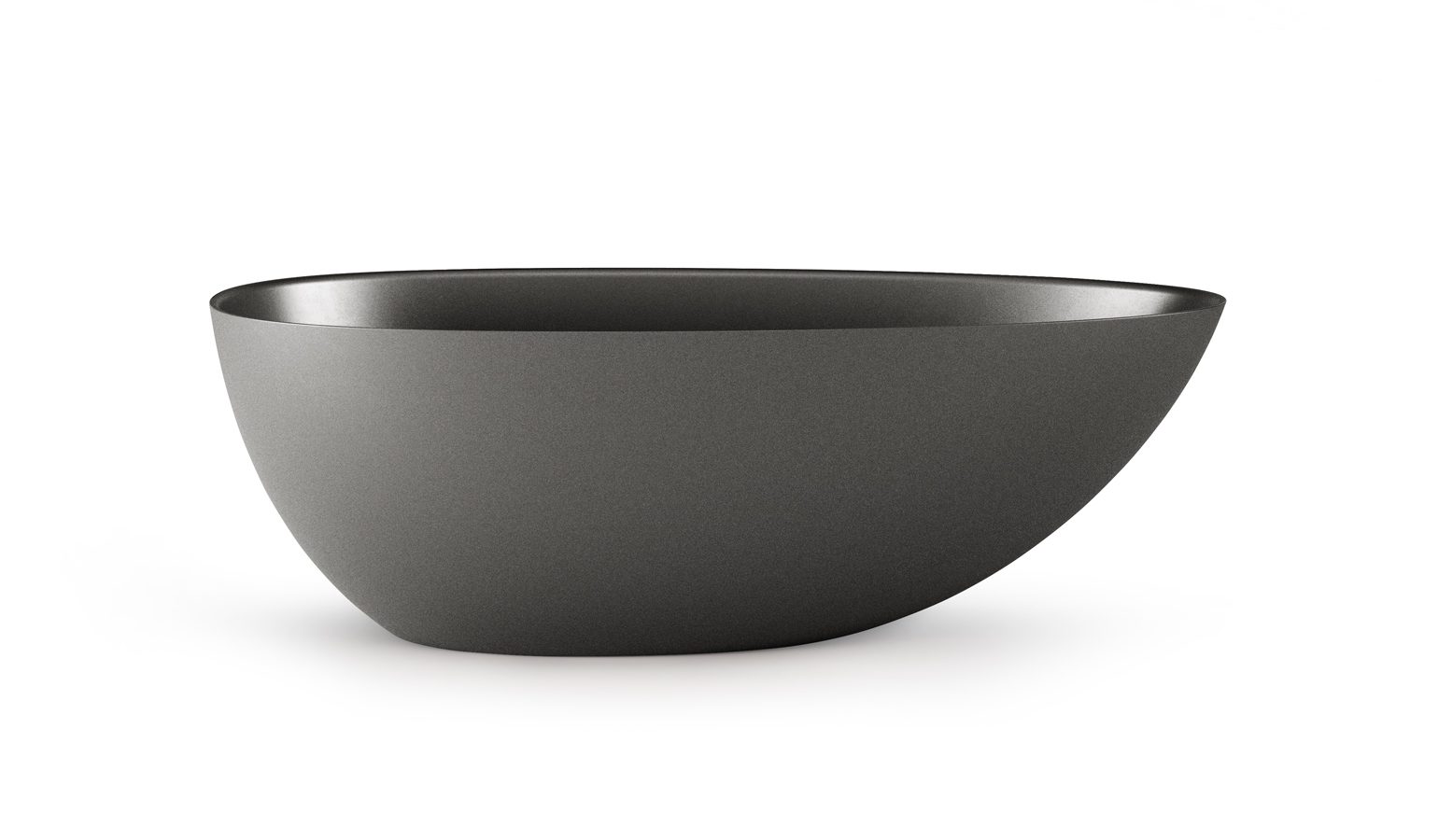 PAA BELLA OVO schwarze freistehende Badewanne Graphite, matt 170x80 cm