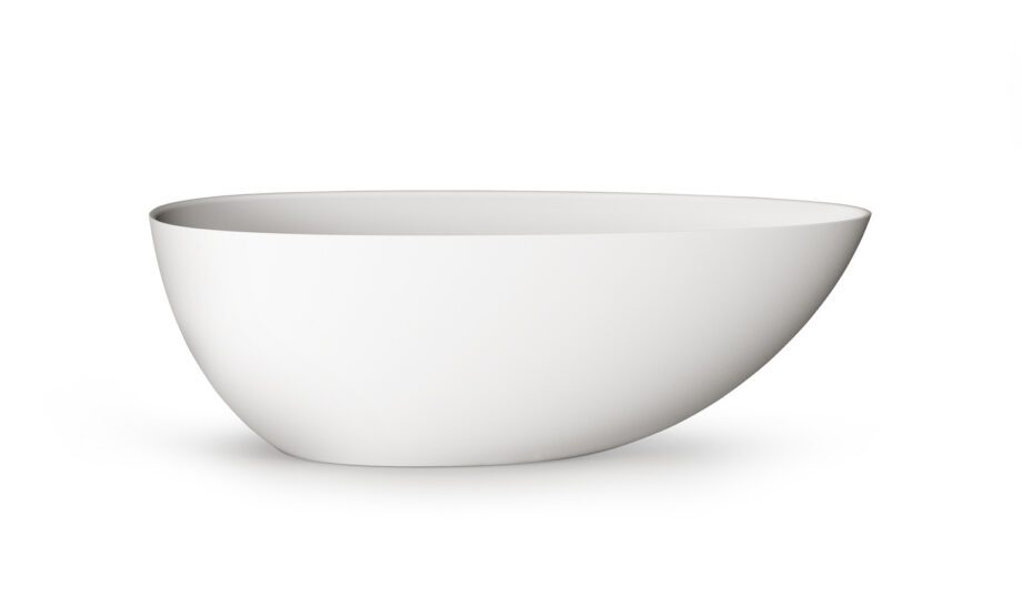Eraldiseisev kivivann PAA BELLA OVO 170×80 cm, matt Silkstone PAA BELLA OVO freistehende Badewanne aus Silkstone 170x80 cm, matt