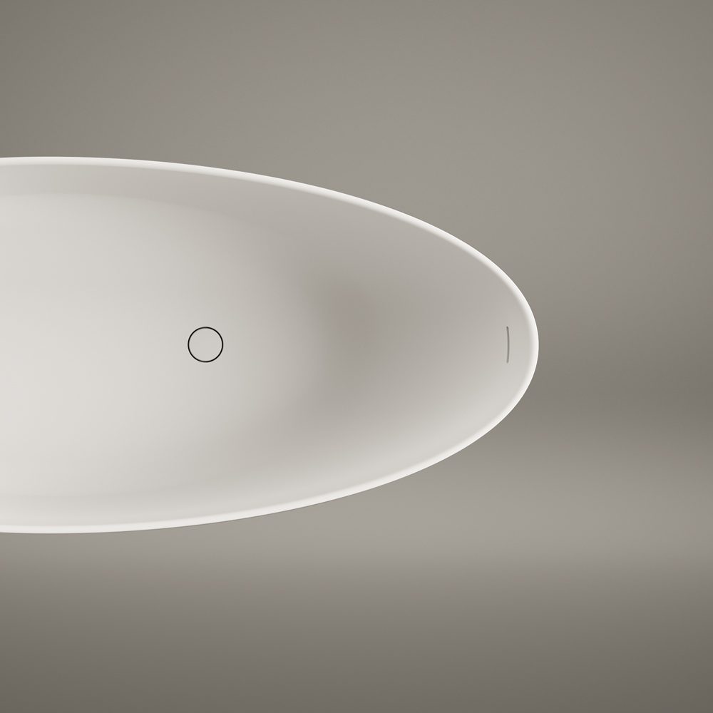 PAA BELLA OVO freistehende Badewanne aus Silkstone 170x80 cm, matt – 3