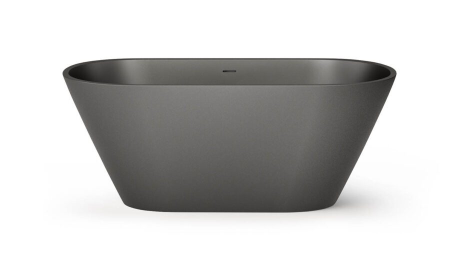 Must eraldiseisev kivivann PAA DECO NUDO 166×72,5 cm, Graphite, matt PAA DECO NUDO schwarze freistehende Badewanne Graphite, matt 166x72,5 cm