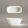 Eraldiseisev kivivann PAA DECO NUDO 166×72,5 cm, matt Silkstone 6 Freistehende Badewanne PAA DECO NUDO 166x72,5 cm, Silkstone – 6
