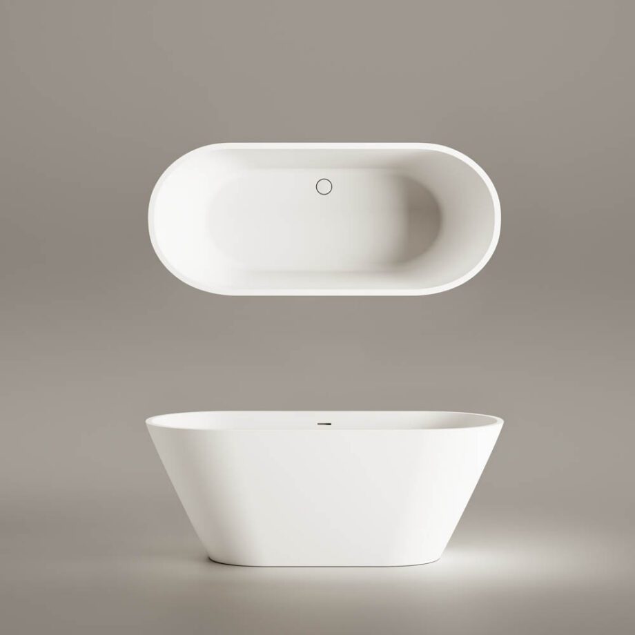 Eraldiseisev kivivann PAA DECO NUDO 166×72,5 cm, matt Silkstone 6 Freistehende Badewanne PAA DECO NUDO 166x72,5 cm, Silkstone – 6