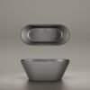 Must eraldiseisev kivivann PAA DECO NUDO 166×72,5 cm, Graphite, matt 3 PAA DECO NUDO schwarze freistehende Badewanne Graphite, matt 166x72,5 cm – 3