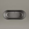 Must eraldiseisev kivivann PAA DECO NUDO 166×72,5 cm, Graphite, matt 4 PAA DECO NUDO schwarze freistehende Badewanne Graphite, matt 166x72,5 cm – 4