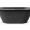 Must eraldiseisev kivivann PAA DECO RIM 166×81 cm, Graphite, matt PAA DECO RIM schwarze freistehende Badewanne Graphite, matt 166x81 cm