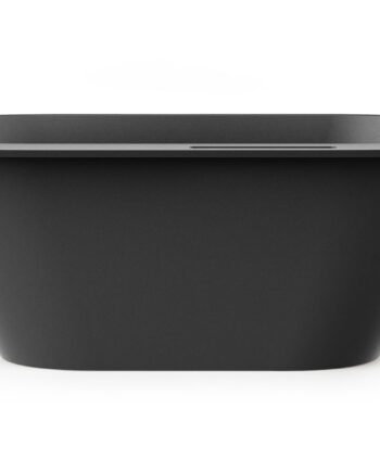 PAA DECO RIM schwarze freistehende Badewanne Graphite, matt 166x81 cm