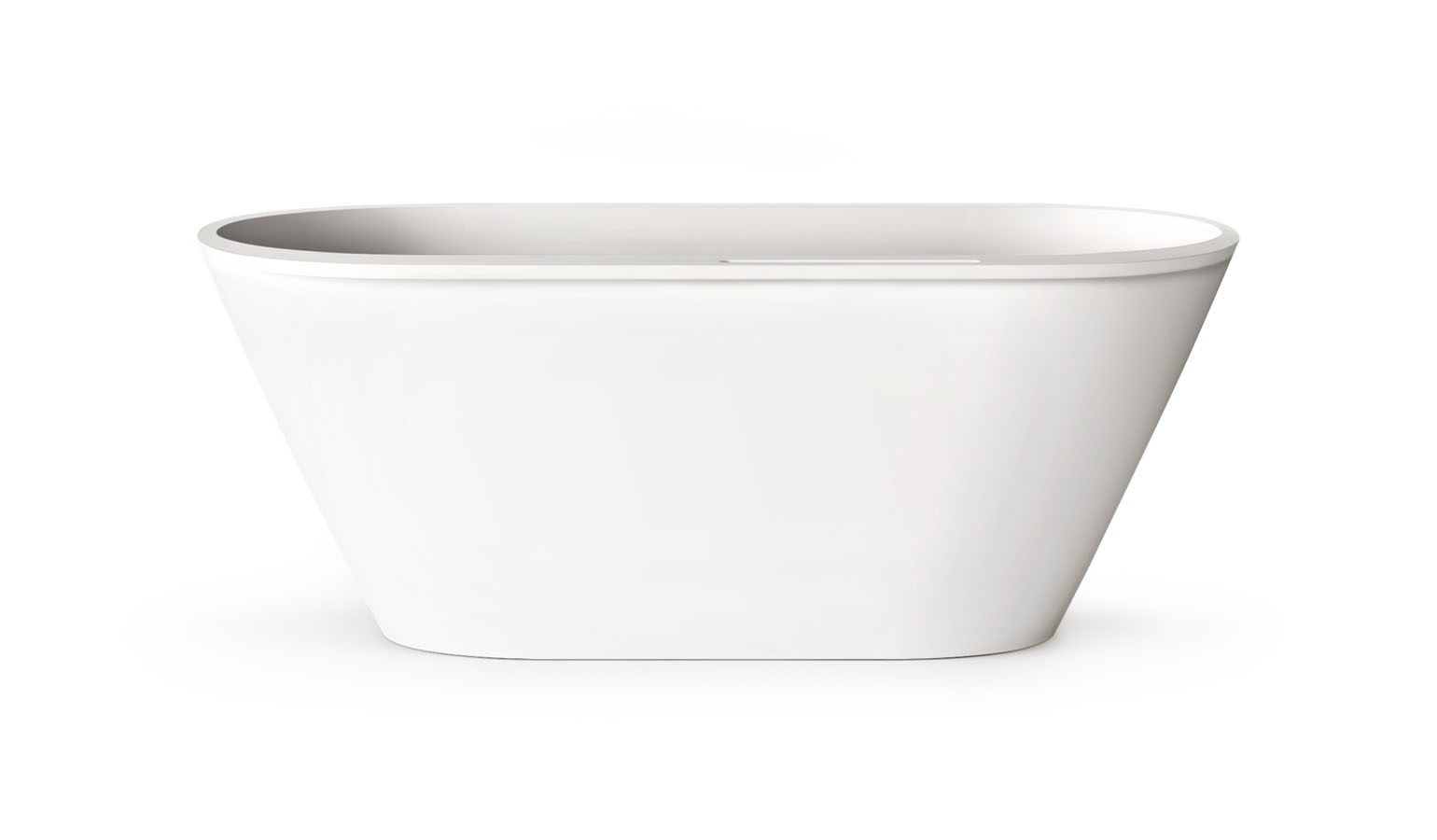 PAA DECO RIM freistehende Badewanne aus Silkstone 166x81 cm, matt
