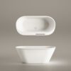 Eraldiseisev kivivann PAA DECO RIM 166×81 cm, matt Silkstone 6 PAA DECO RIM freistehende Badewanne aus Silkstone 166x81 cm, matt – 6