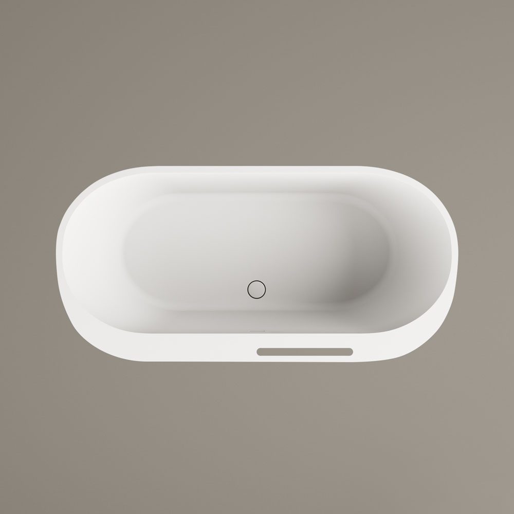 PAA DECO RIM freistehende Badewanne aus Silkstone 166x81 cm, matt – 7