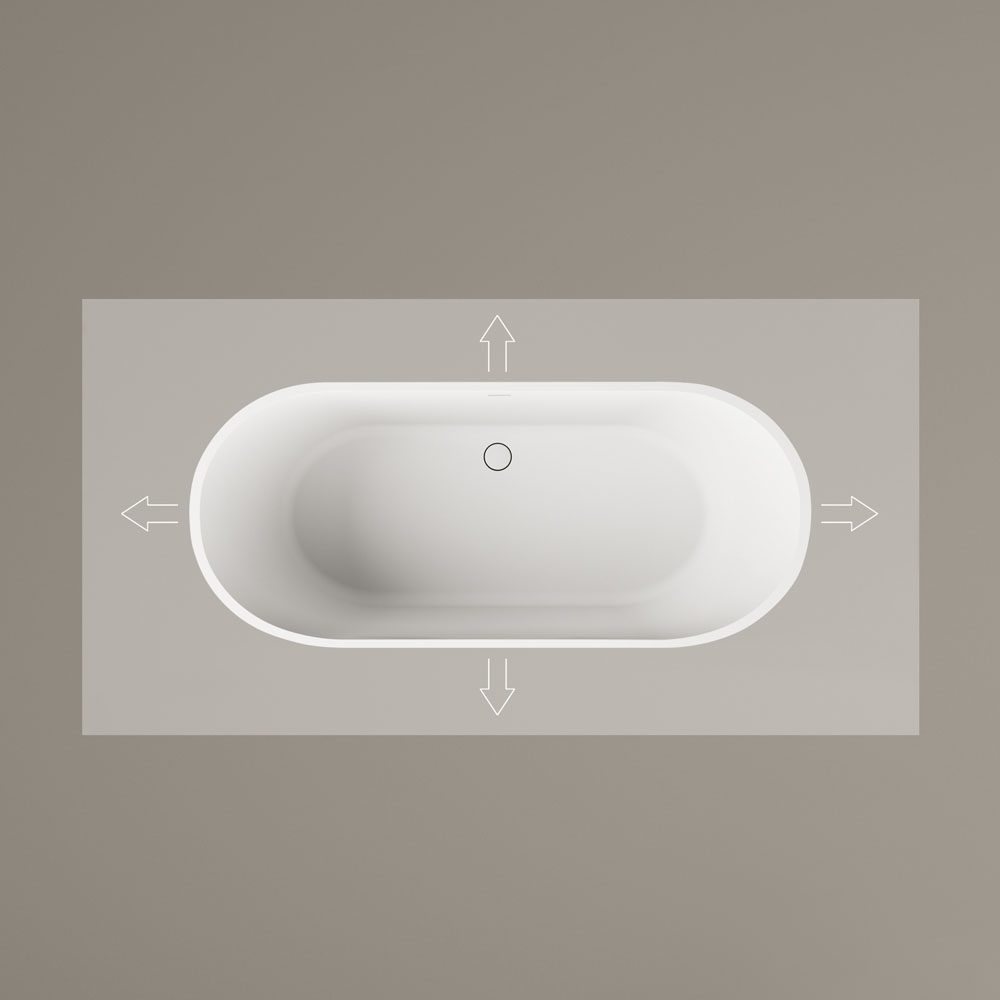 PAA DECO SHAPE L Badewanne nach Mass aus Silkstone bis 250x127,5 cm, matt – 4