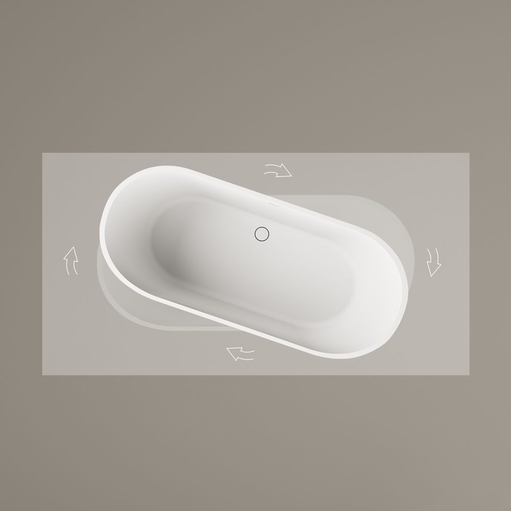 PAA DECO SHAPE L Badewanne nach Mass aus Silkstone bis 250x127,5 cm, matt – 5